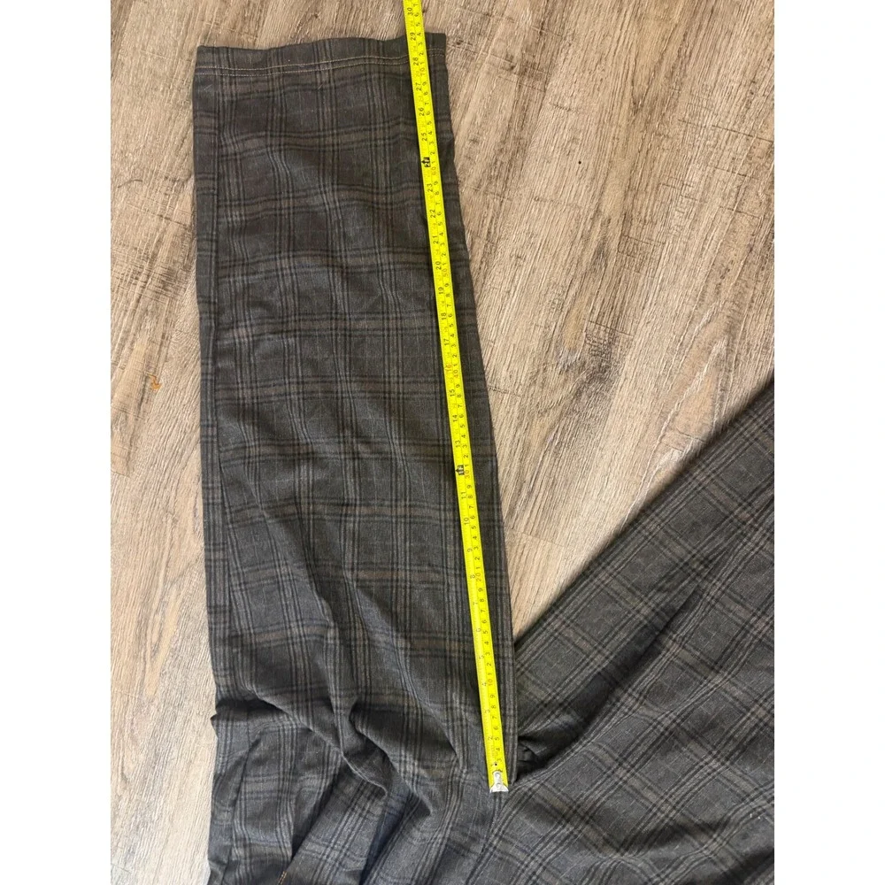 BDG Urban Outfitters Brown Plaid Strapless Wide Leg Jumpsuit Medium Pockets EUC